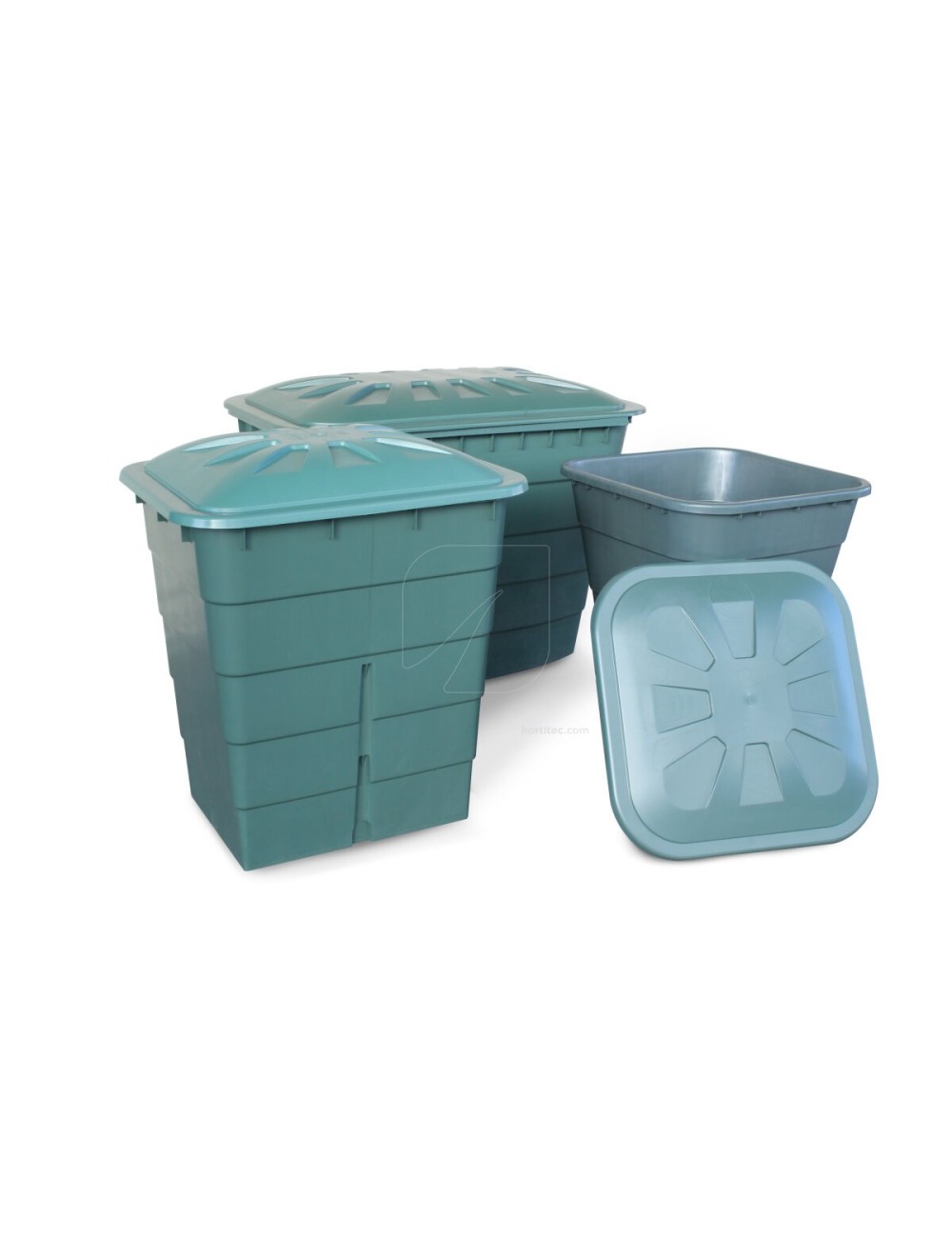 Deposito cuadrado verde 200 l (67 x 67 x 76 cm)