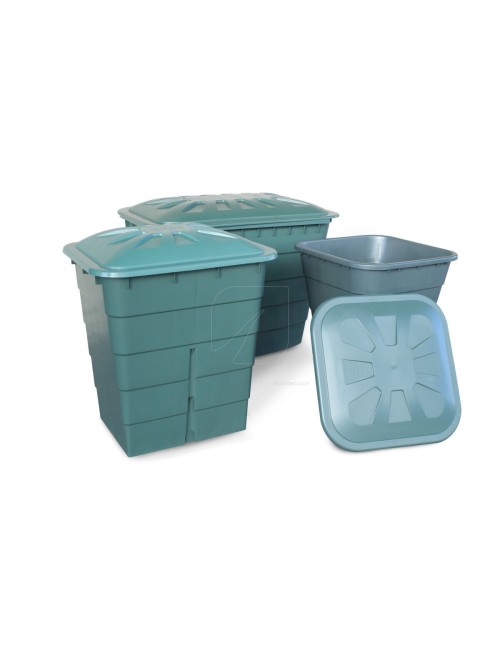Deposito cuadrado verde 200 l (67 x 67 x 76 cm)