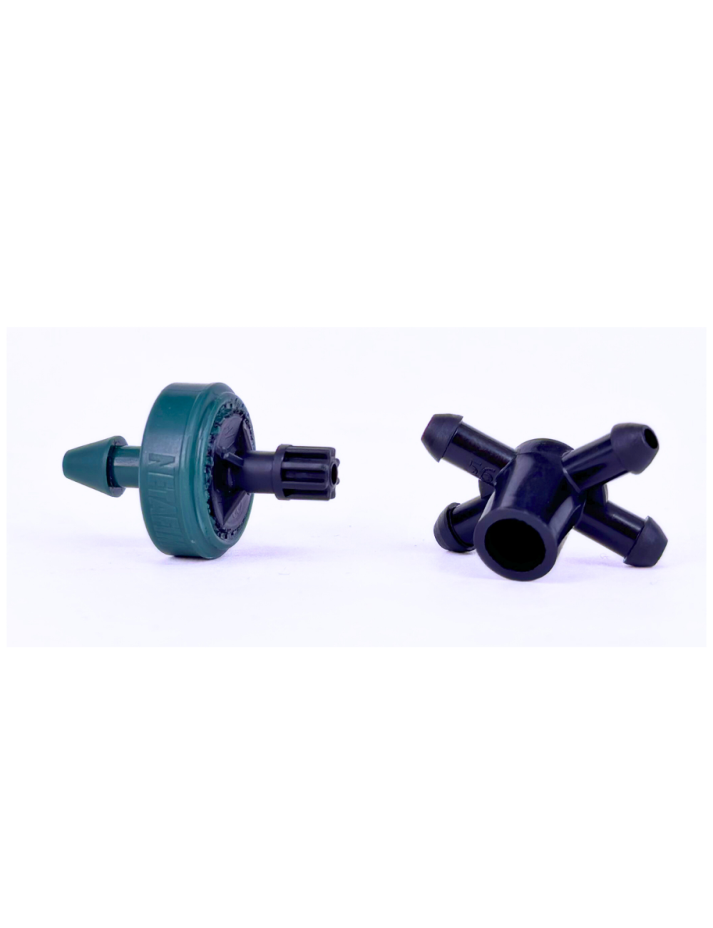 Gotero 8 l/h autcompensante y antidrenante con distribuidor de cuatro salidas