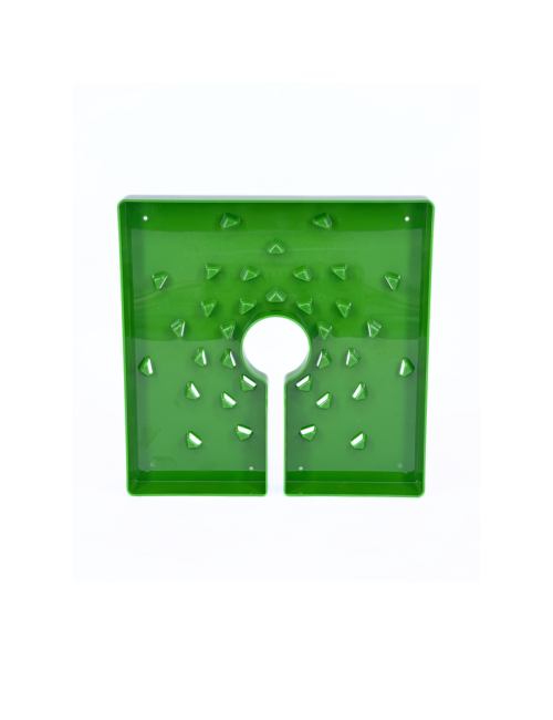 Tapa de maceta cuadrada verde