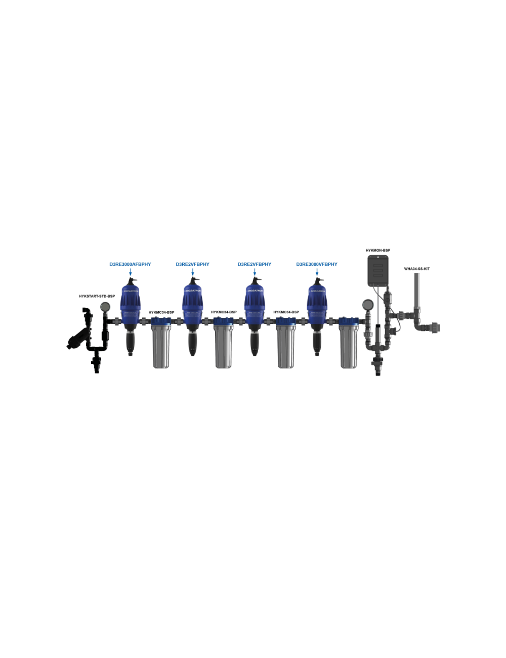 Dosatron 0,03 a 0,3%-1,25 a 11 ml/gal d3re3000bpafhy