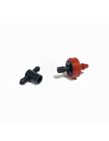 Gotero 2 l/h salida recta con distribuidor de dos salidas