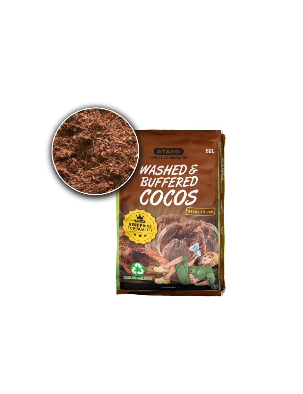 Washed & buffered cocos