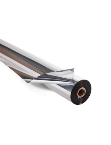 Plástico mylar ultra plateado 100 x 1,4 m x 35µm