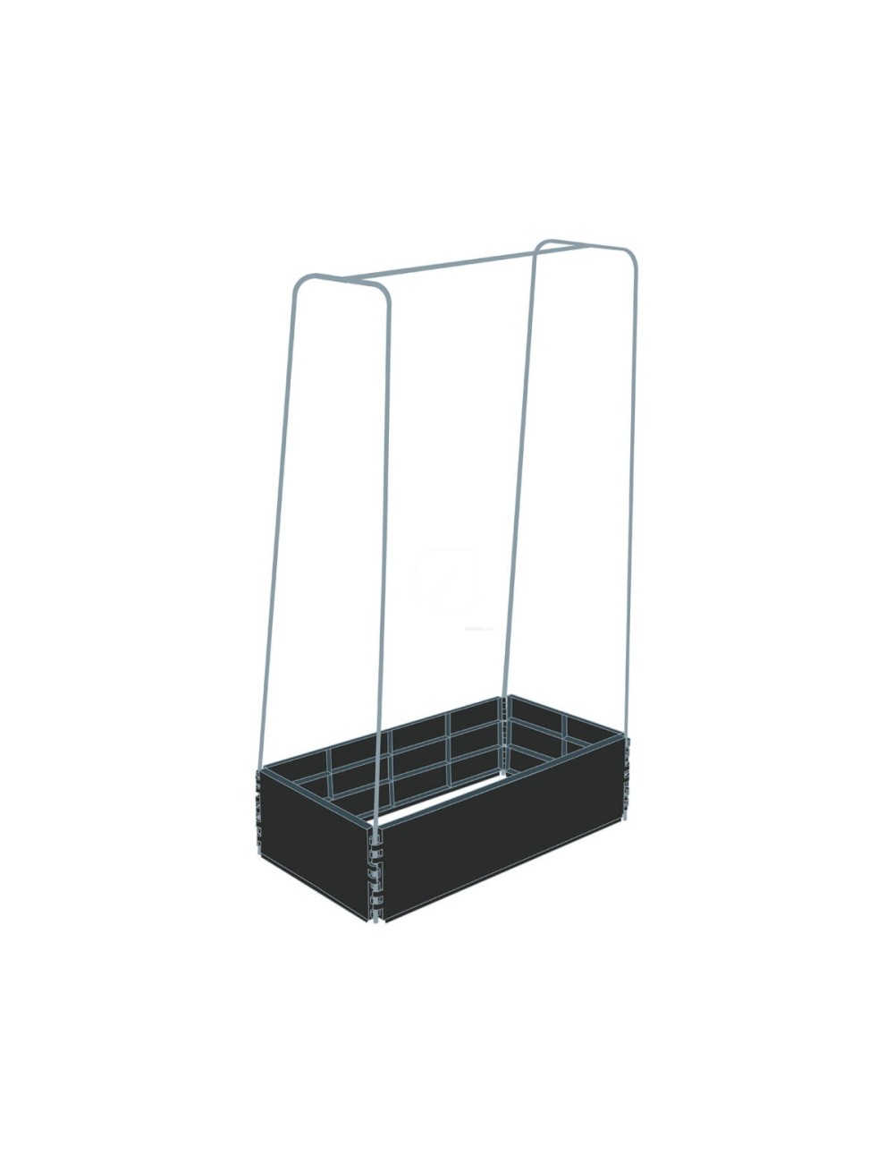Mini grow bed con estructura metálica