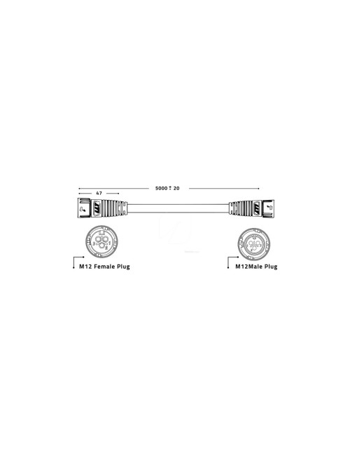 Cable daisy-chain led 5 m zeus lumatek