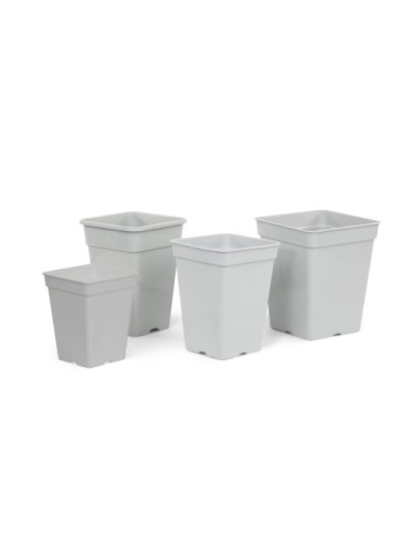 Maceta cuadrada blanca