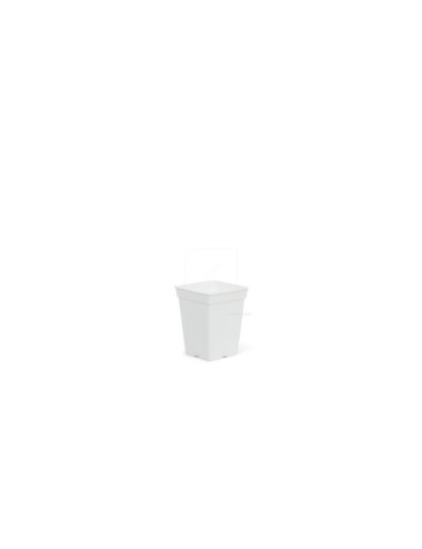 Maceta cuadrada blanca
