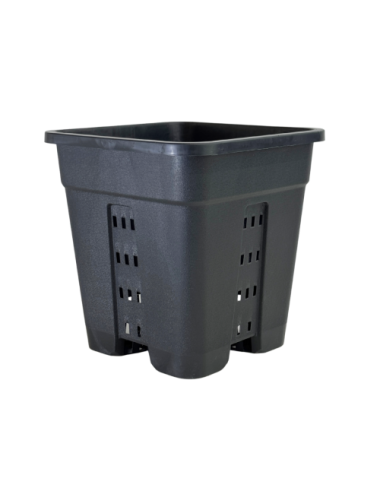 Maceta cuadrada negra agujereada 31 x 31 x 31,6 cm 18 l aeropot