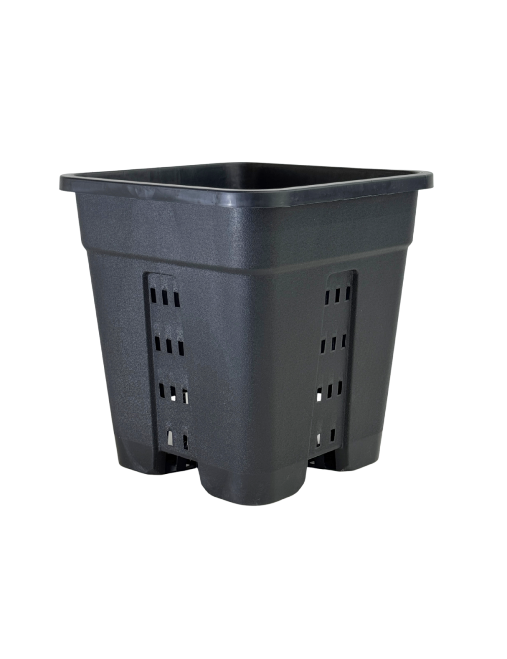 Maceta cuadrada negra agujereada 31 x 31 x 31,6 cm 18 l aeropot