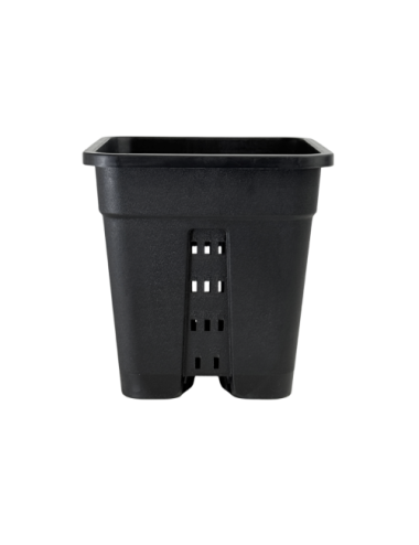 Maceta cuadrada negra agujereada 31 x 31 x 31,6 cm 18 l aeropot