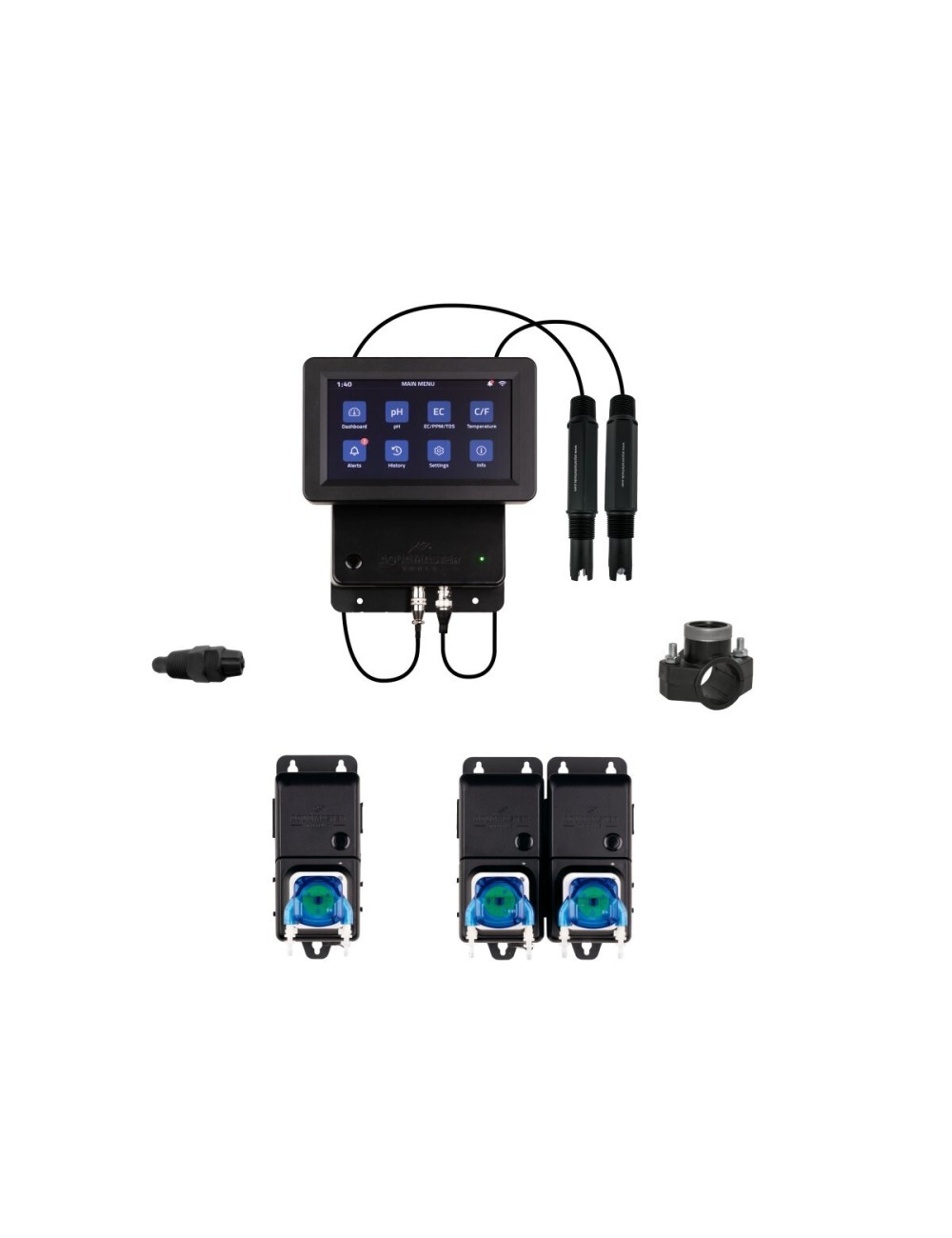 Kit controlador c800 pro y bombas c10+c20 inline aqua master