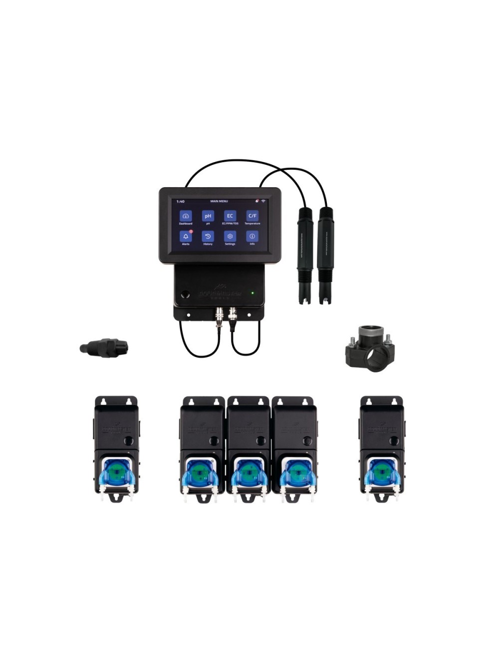 Kit controlador c800 pro y bombas 2xc10+c30 inline aqua master