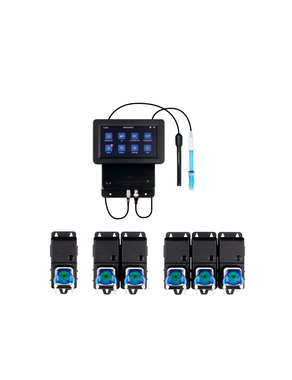 Kit controlador c800 pro y bombas c10+c20+c30 aqua master