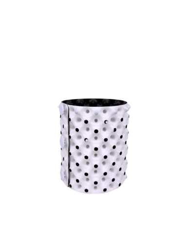 Maceta redonda white outside/black inside