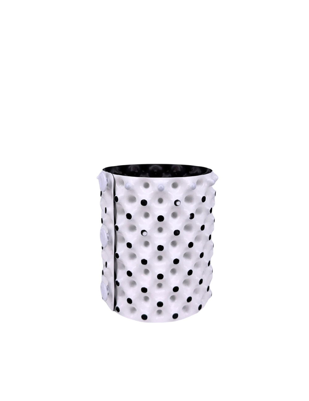 Maceta redonda white outside/black inside