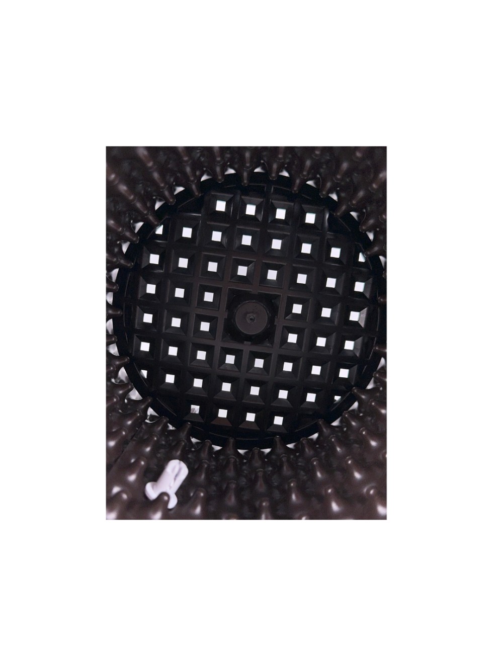 Maceta redonda white outside/black inside