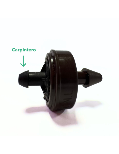 Gotero autocompensante y antidrenante salida carpintero